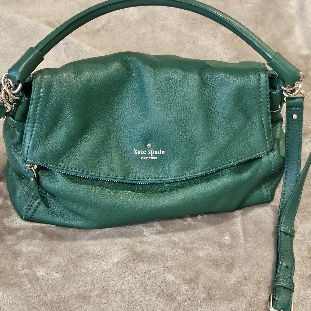 Kate Spade Green Leather Shoulder Bag